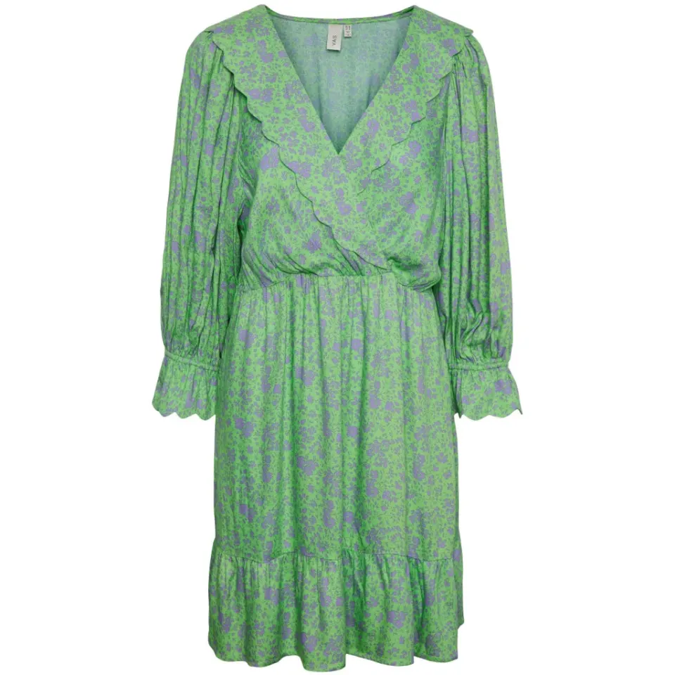 Y.A.S YAS 3/4 kjole yasstelli – Summer Green Purple flowers — produktfoto