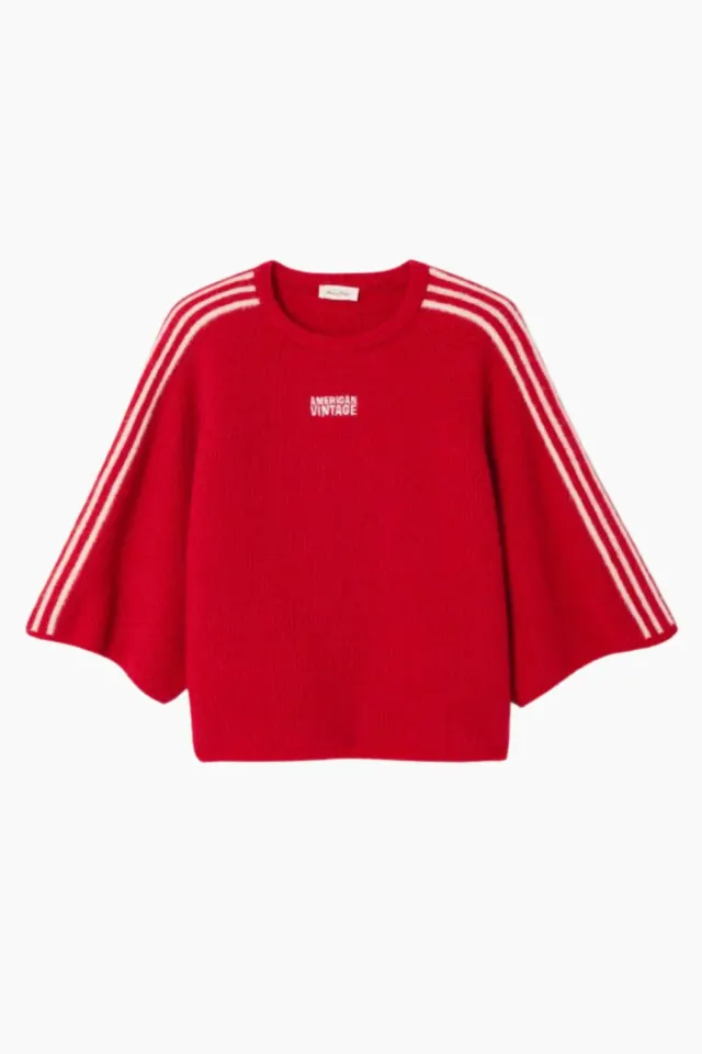 American Vintage Vitow Sweater – China Carmine — produktfoto