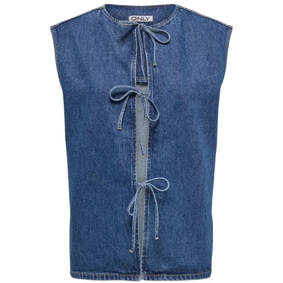 ONLY Vest Onldorse – Medium blue denim — produktfoto
