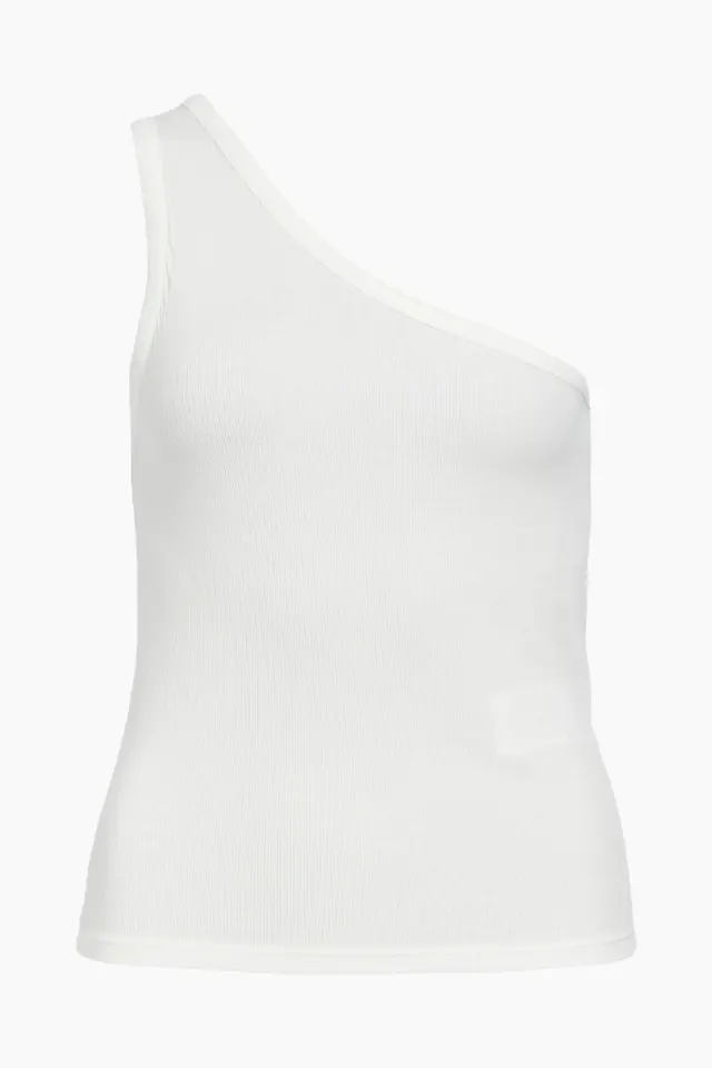 .Object Objluca S/L One Shoulder Top - White – Object — produktfoto