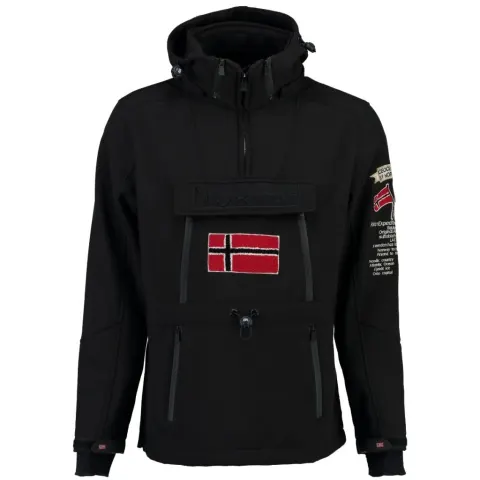 Geographical Norway Anorak Softshell Jakke Tuilding – sort — produktfoto