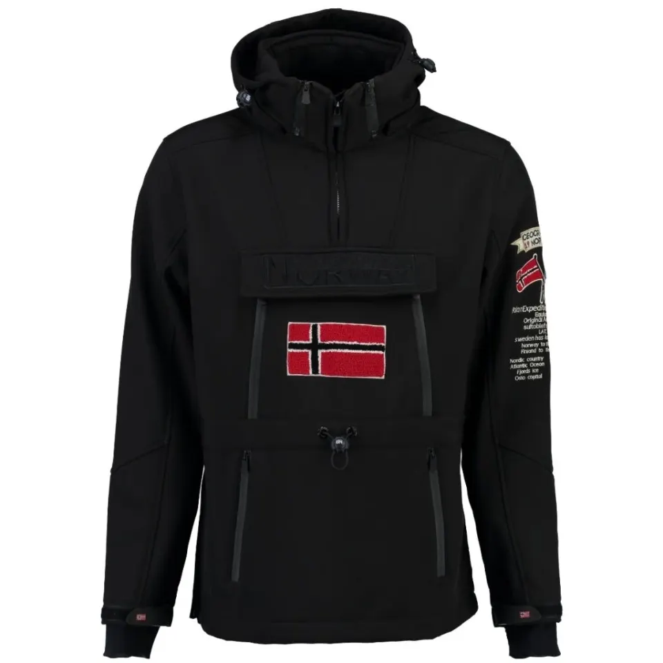 Geographical Norway Anorak Softshell Jakke Tuilding – sort — produktfoto