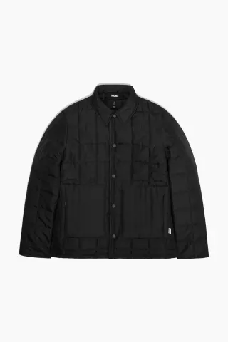Rains Liner Shirt Jacket W1T1 – sort — produktfoto