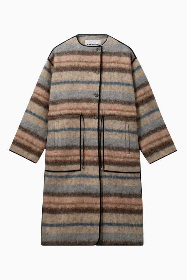 H2O Fagerholt Sinsy Jacket – Creamy Grey Stripe — produktfoto
