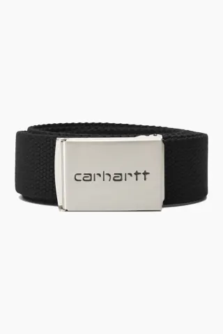 Carhartt Clip Belt Chrome - Black – Carhartt WIP — produktfoto