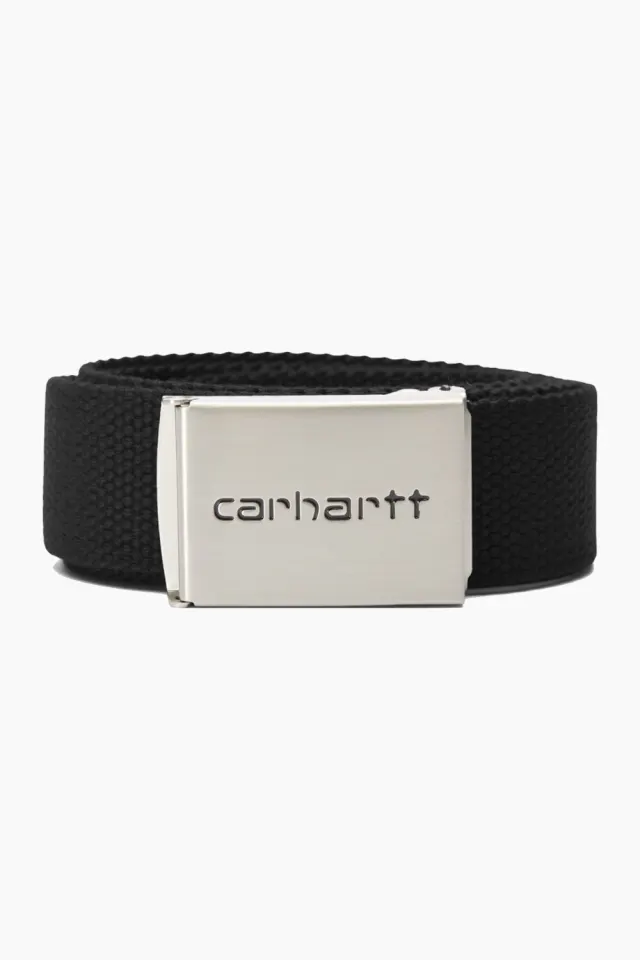 Carhartt Clip Belt Chrome - Black – Carhartt WIP — produktfoto