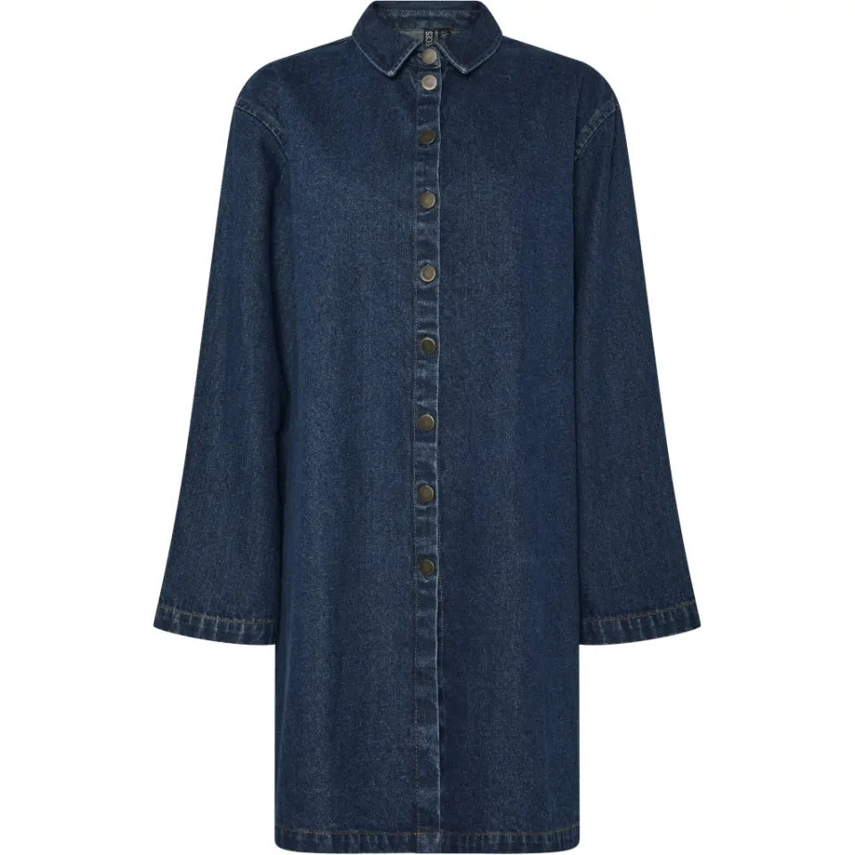 Pieces kjole Pcflora – Medium blue denim — produktfoto