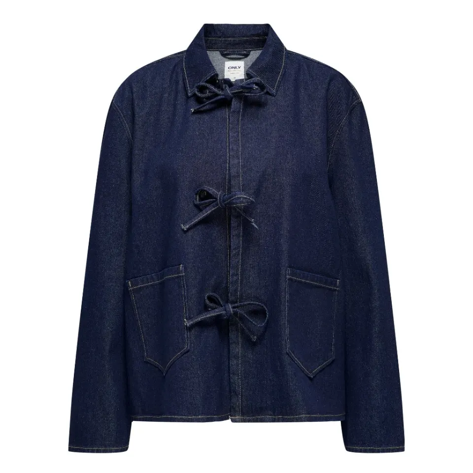 ONLY jakke Onlthille – Dark Blue Denim Rinse — produktfoto