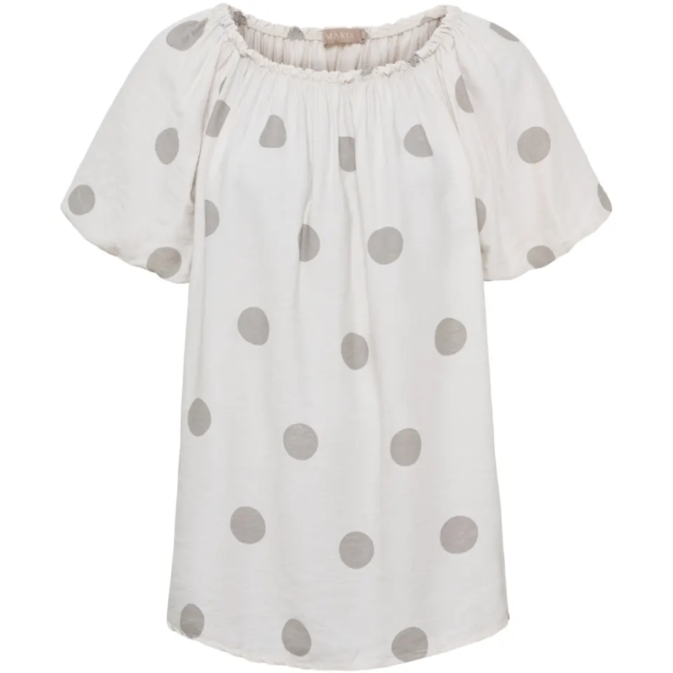 Marta du Château top MdcLuciana 26136 med prikker – beige — produktfoto