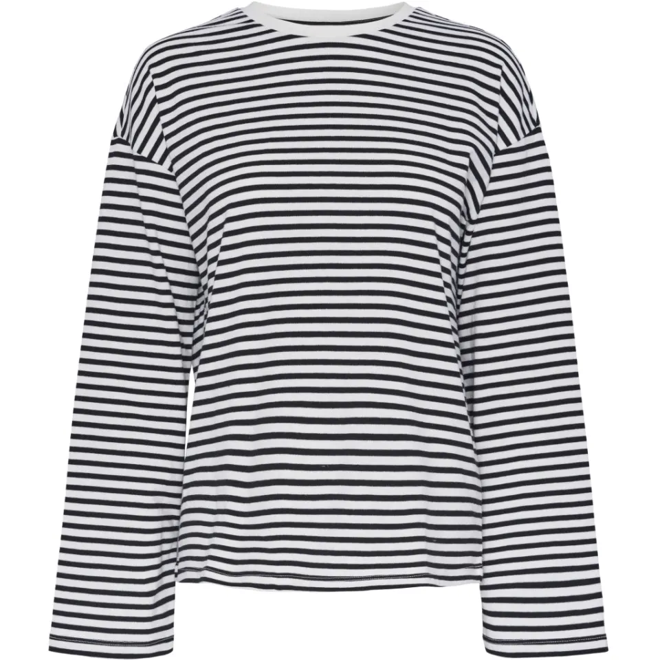 Pieces Bluse Pcsadie – Cloud Dancer Black — produktfoto