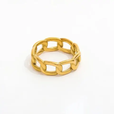 muun STUDIOS Panser Dainty Ring 18K Guldbelag R068 – Guld — produktfoto