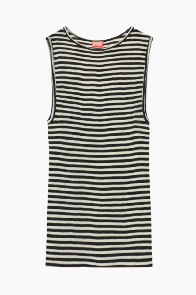 Nørgaard på Strøget NPS Tank Top Wool – Black/Ecru — produktfoto