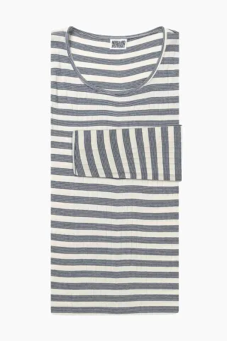 Nørgaard på Strøget 101 BW Stripes – Ecru/Marine — produktfoto
