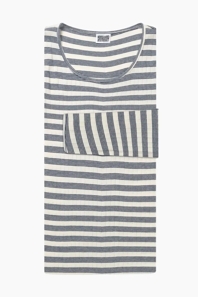 Nørgaard på Strøget 101 BW Stripes – Ecru/Marine — produktfoto