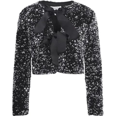b.young bluse Bypaillet – Silver Sequin Mix — produktfoto