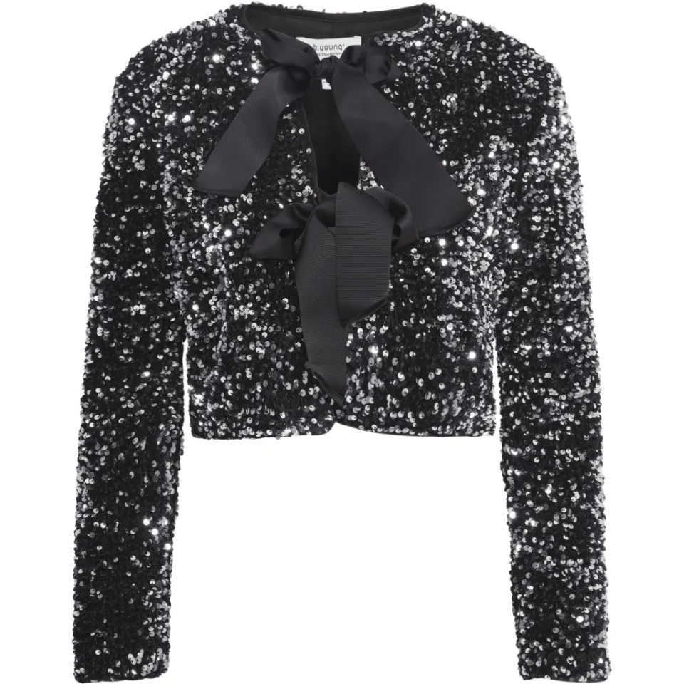 b.young bluse Bypaillet – Silver Sequin Mix — produktfoto
