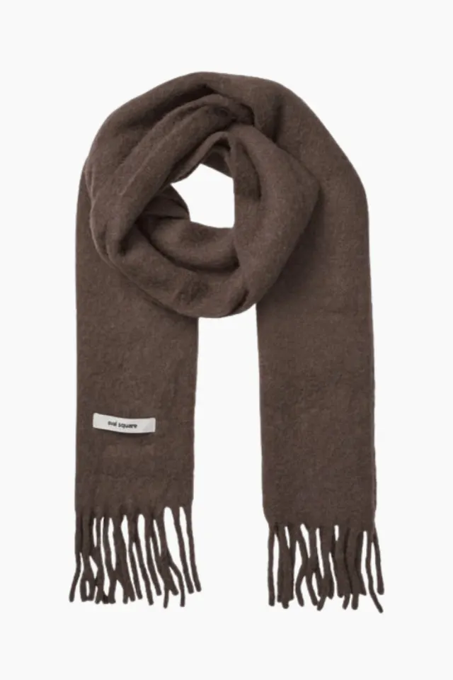 Oval Square Hero Scarf – brun — produktfoto