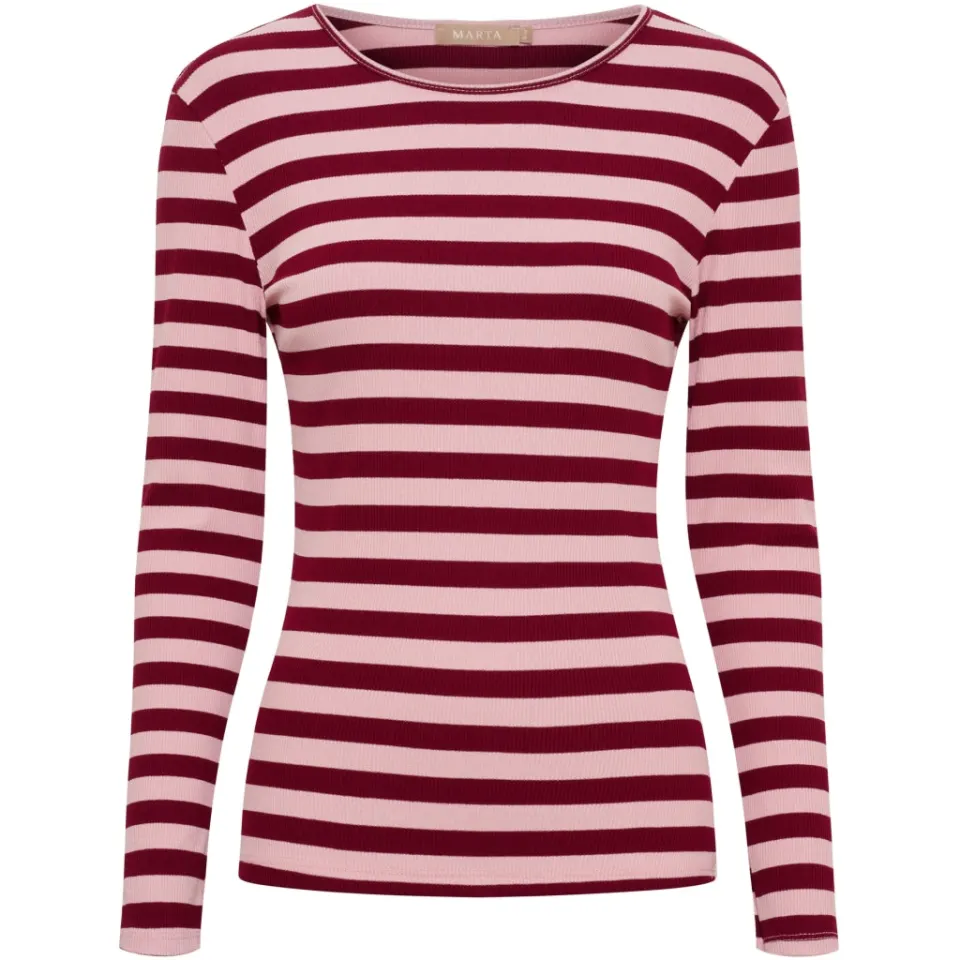 Marta du Château langærmet t-shirt MdcBegonia 7702 – Wino/Rosa Antique — produktfoto