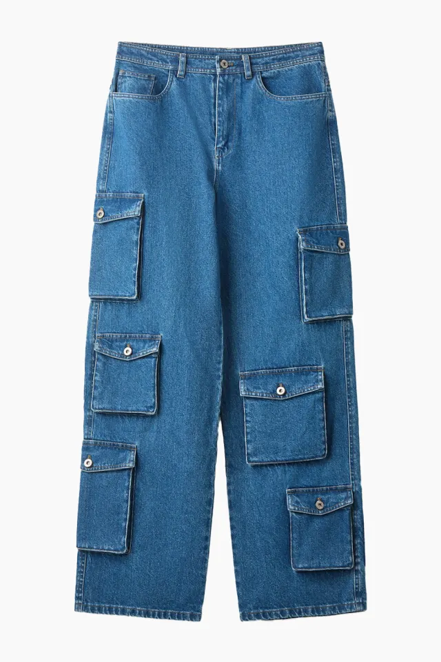 H2O Fagerholt Gad Pants – Medium Denim Blue — produktfoto