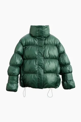 Oval Square Active Collar Jacket – Pine Green — produktfoto