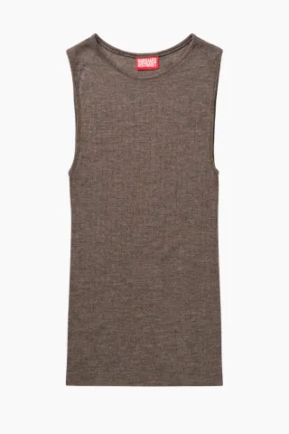 Nørgaard på Strøget NPS Tank Top Wool – brun — produktfoto