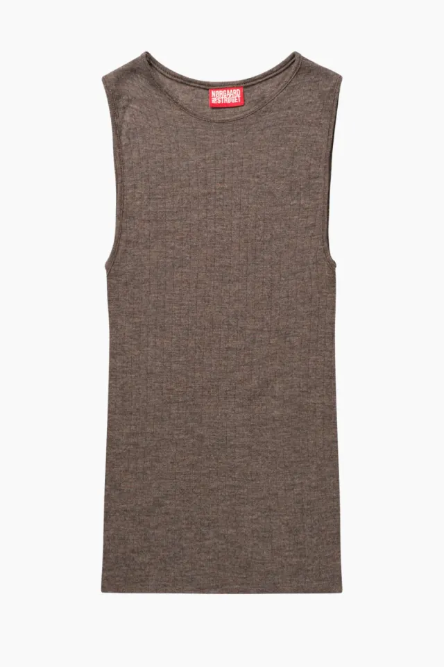 Nørgaard på Strøget NPS Tank Top Wool – brun — produktfoto