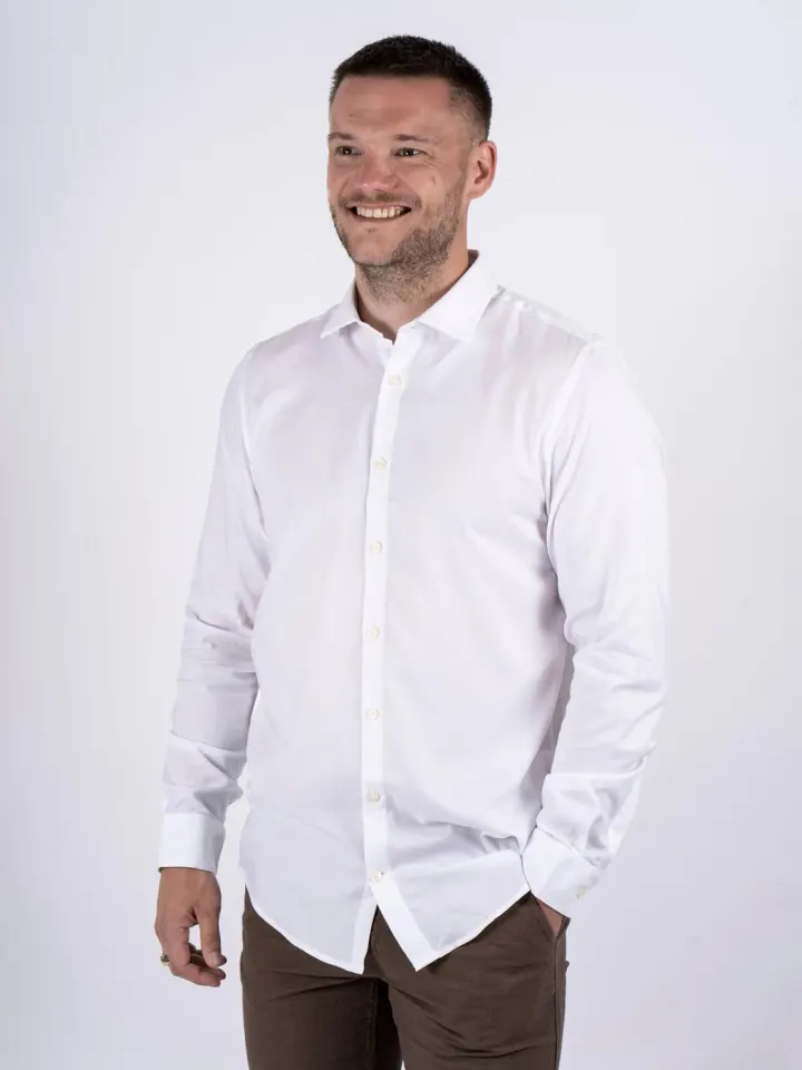 Marcus Rice Shirt ls – Hvid — produktfoto