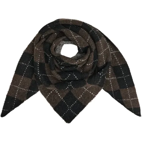 Marta du Château tørklæde MdcGretzel BA-3446 – Black/Coffee — produktfoto