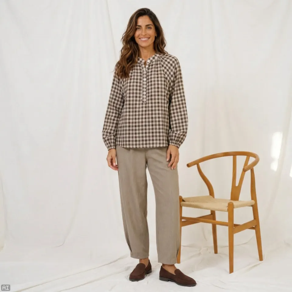 Marta du Château Bluse MdcZephyr 8787 – Brown6 — produktfoto