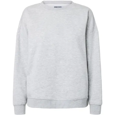 Pieces sweatshirt Pcchilli – Light Grey Melange — produktfoto