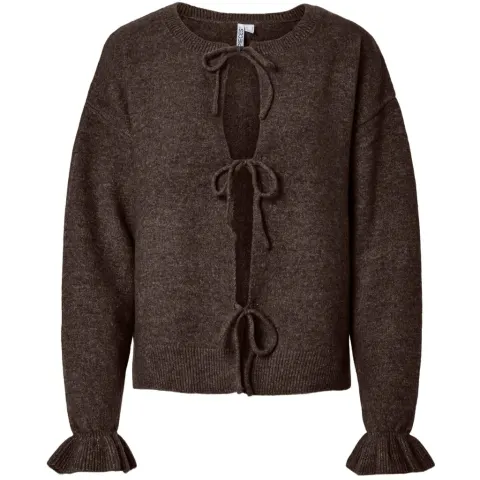 Pieces cardigan Pcsally – Hot Fudge Melange — produktfoto