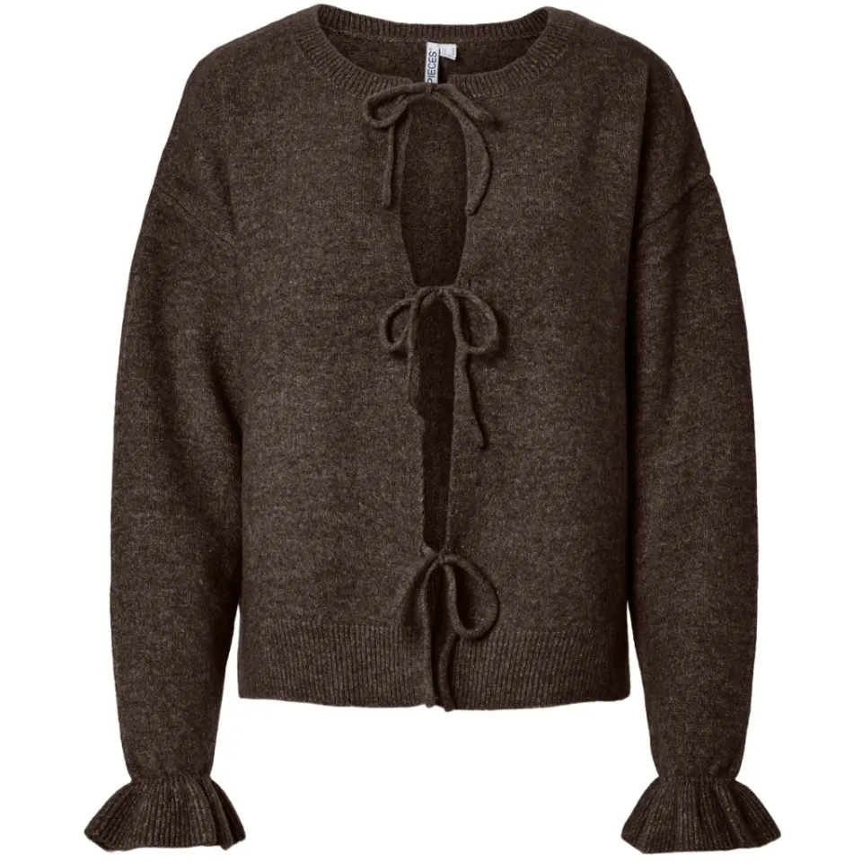 Pieces cardigan Pcsally – Hot Fudge Melange — produktfoto