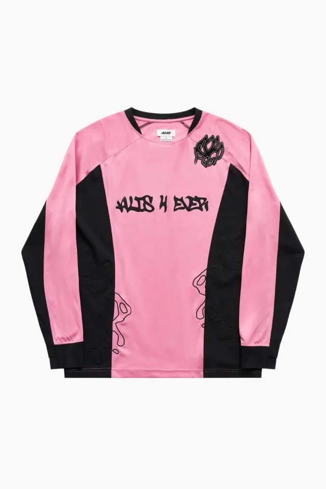 ALIS Coen Long Sleeve 2-layer Jersey – Black/Pink — produktfoto