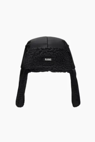 Rains Fleece Trapper Hat W2T3 – sort — produktfoto