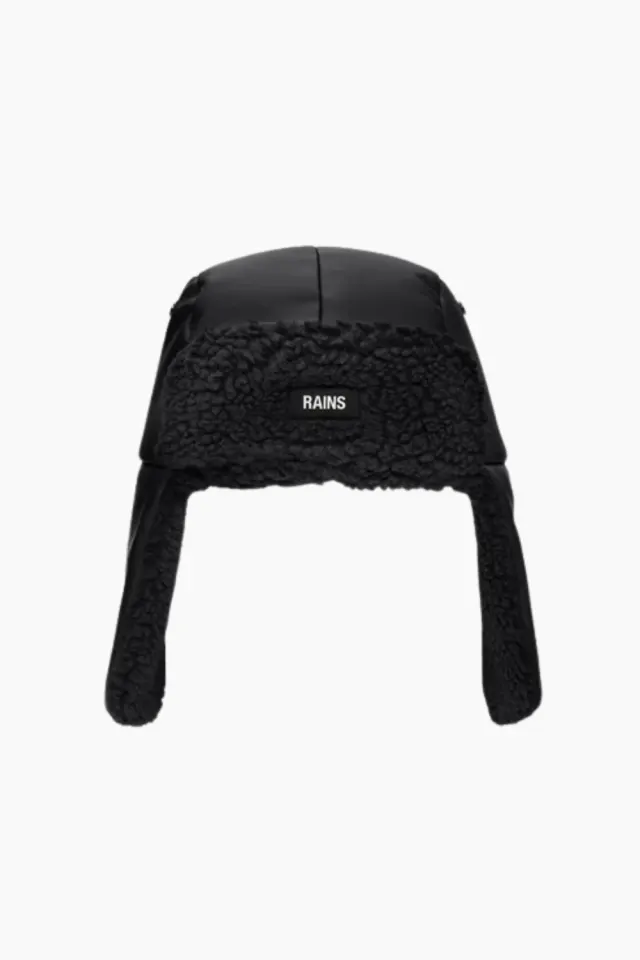 Rains Fleece Trapper Hat W2T3 – sort — produktfoto