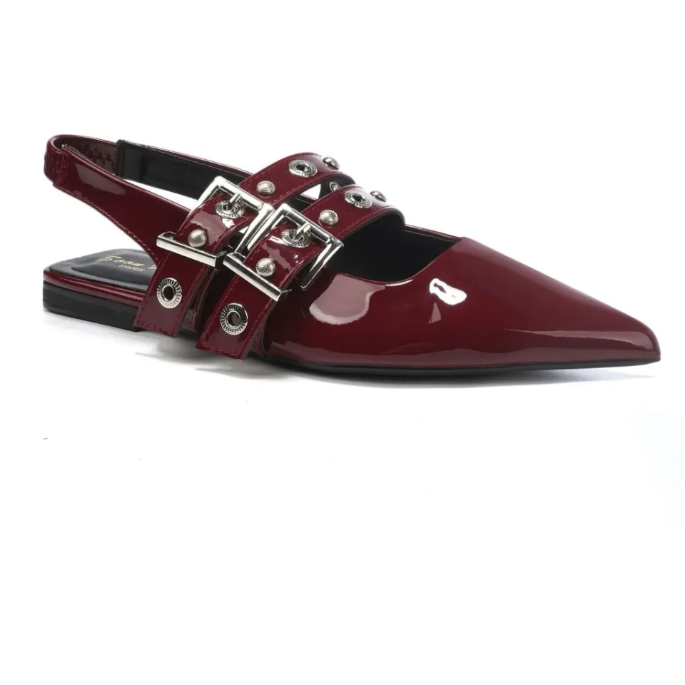Elara slingback ballerinaer R32 – Wine — produktfoto