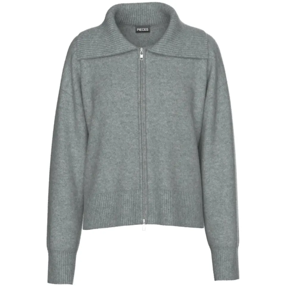 Pieces Cardigan Pcmalou – Medium grey melange — produktfoto
