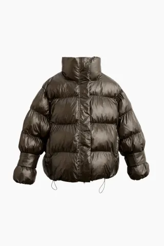 Oval Square Active Collar Jacket – Dark Army — produktfoto