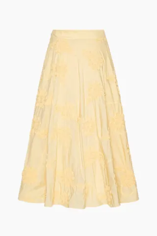 Rotate Flower Maxi Skirt – Italian Straw — produktfoto