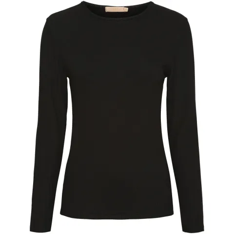 Marta du Château langærmet t-shirt MdcIngrid 4906 – Solid Black — produktfoto