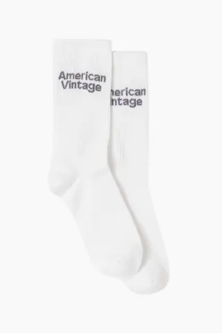 American Vintage Clypsun Socks – hvid — produktfoto