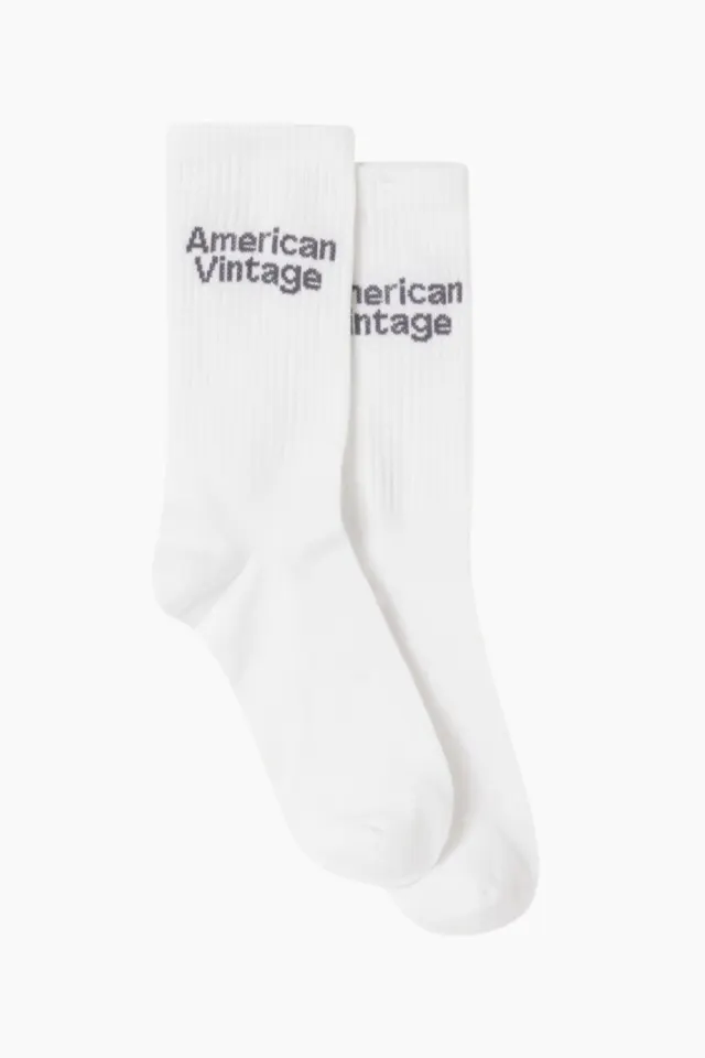 American Vintage Clypsun Socks – hvid — produktfoto