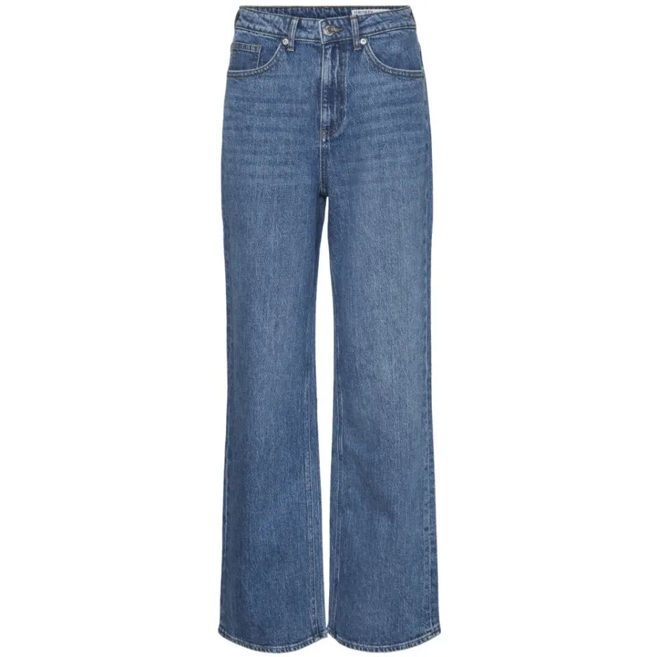 Vero Moda jeans Vmtessa i 79 % bomuld, 20 % bomuld og 1 % elastan – Medium blue denim — produktfoto