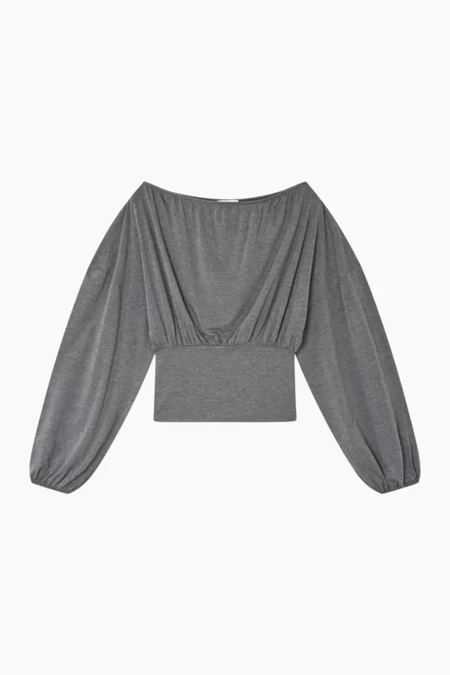 Silfen Studio Beate Top – grå — produktfoto