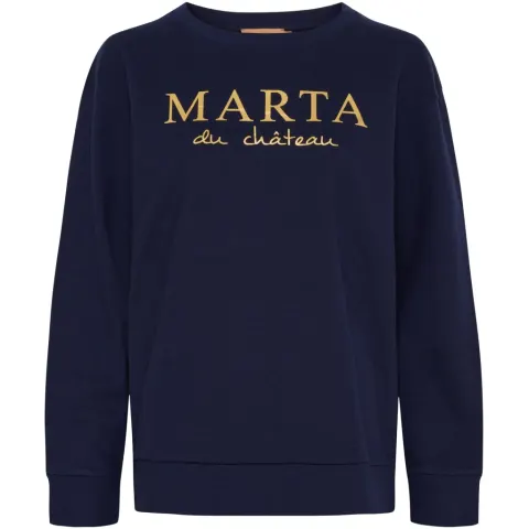 Marta du Château sweatshirt MdcAnnemette J-639 – marineblå — produktfoto