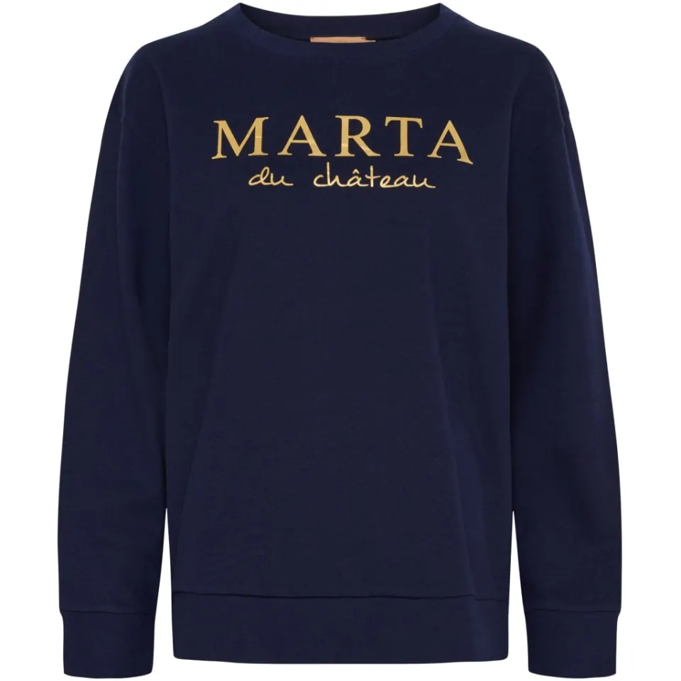 Marta du Château sweatshirt MdcAnnemette J-639 – marineblå — produktfoto