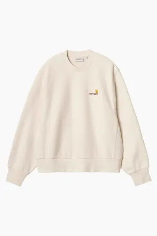 Carhartt W' American Script Sweat - Moonbeam – Carhartt WIP — produktfoto