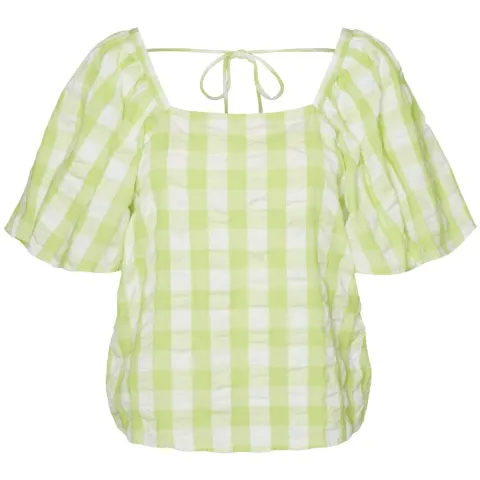 Vero Moda bluse Vmsody – Shadow Lime Snow White — produktfoto