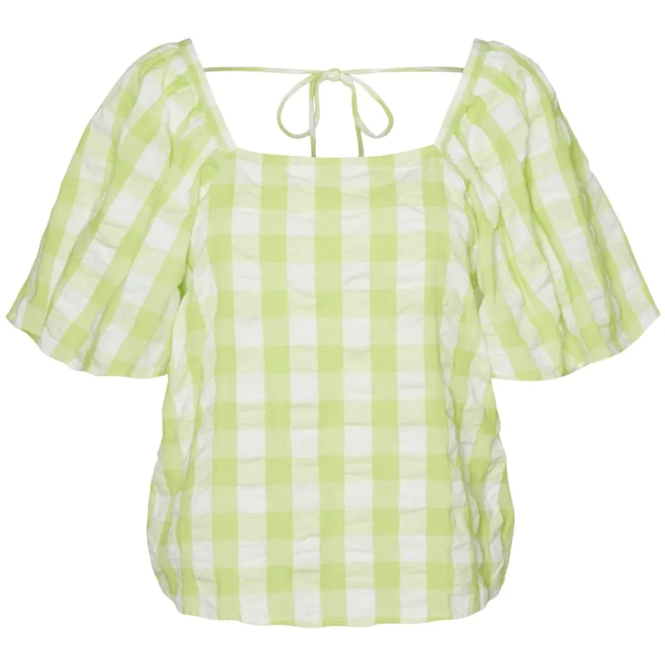 Vero Moda bluse Vmsody – Shadow Lime Snow White — produktfoto