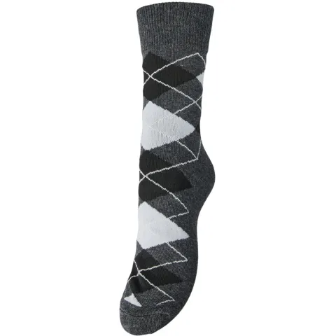 Pieces strømper Pcalba – Dark Grey Melange LGM/Black/Birch — produktfoto